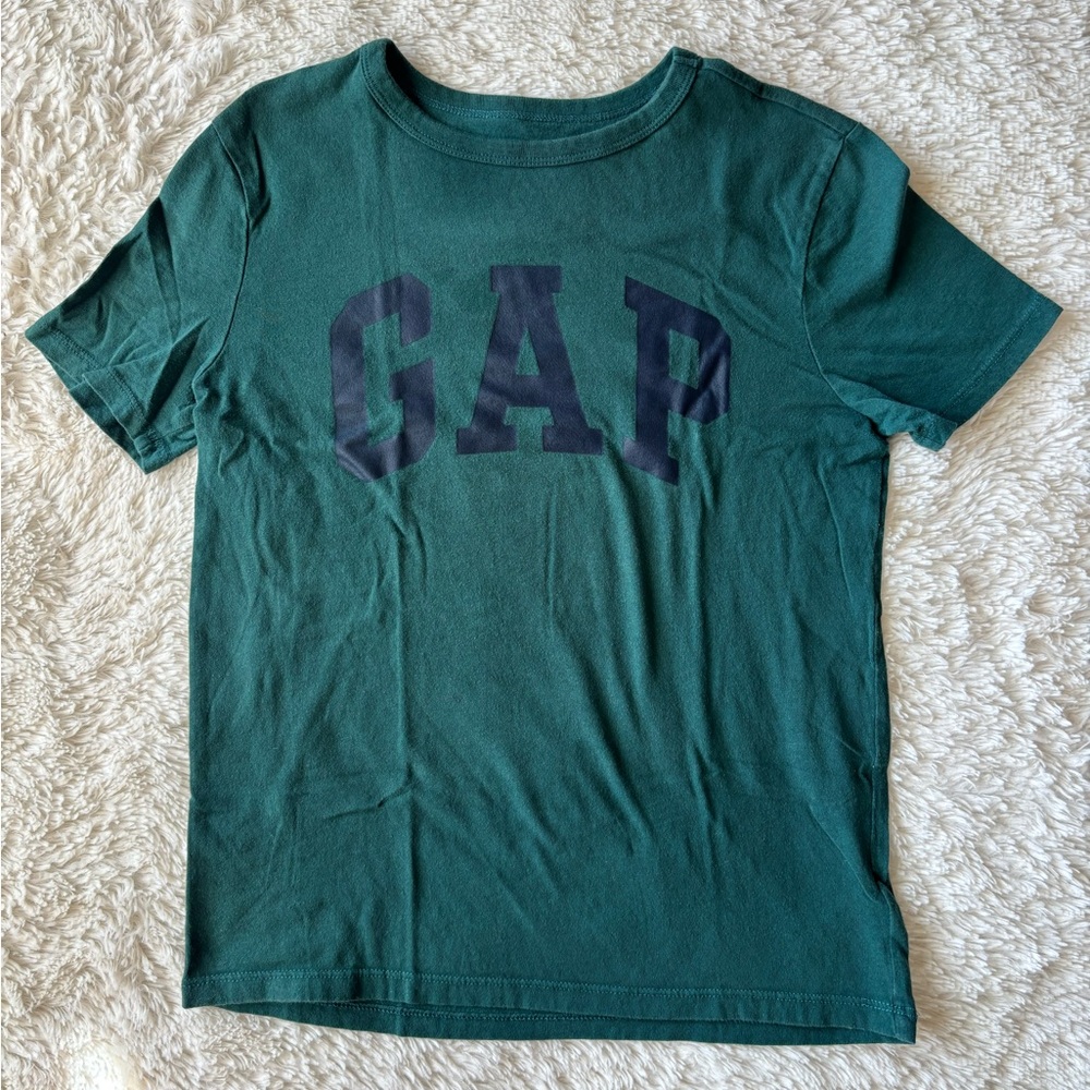 GAP Kids Dark Green Tee with Navy Logo